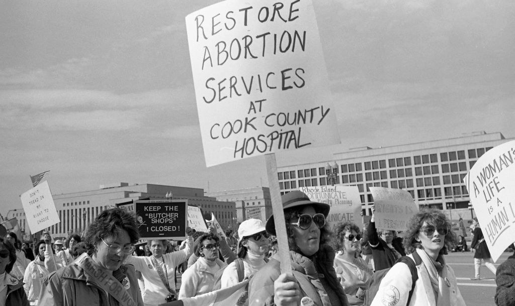 Stock image from a pro-life march in the nineteenth century.