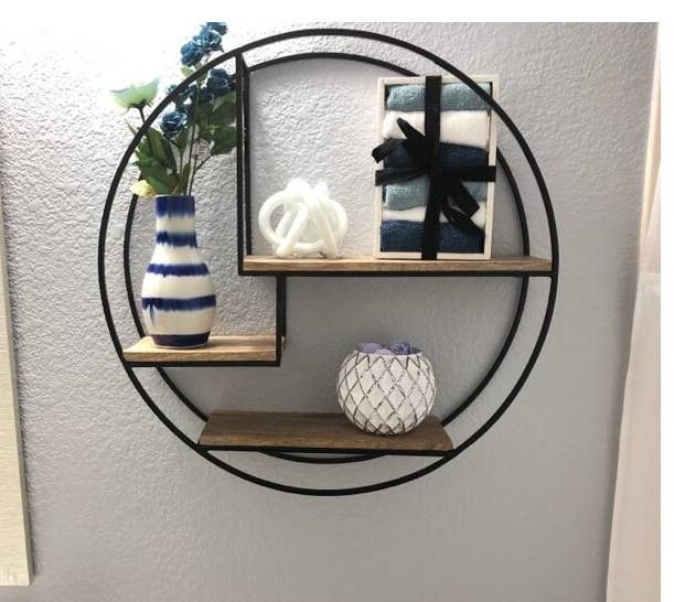 The powder coated accent shelf