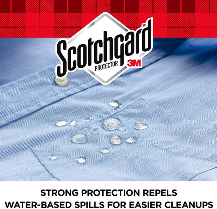 The product on a shirt showing it&#x27;s repelling water