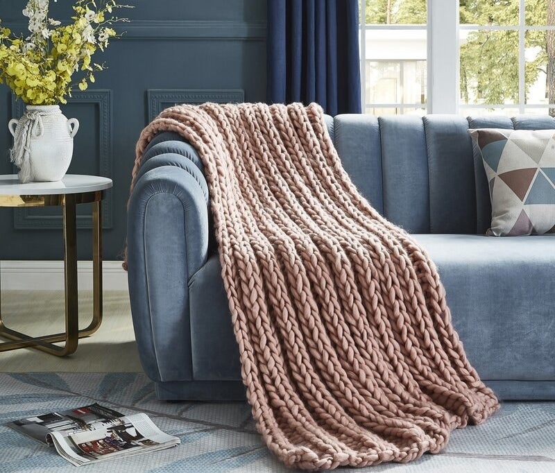 The blush throw blanket