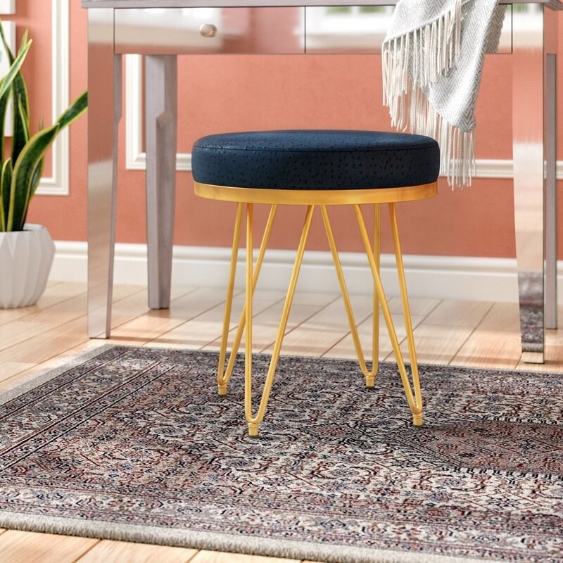The faux leather vanity stool 