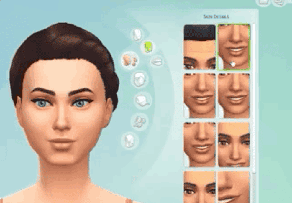Sim character going through multiple different hairstyles