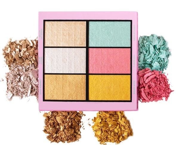 the highlighter palette with six pans of shades