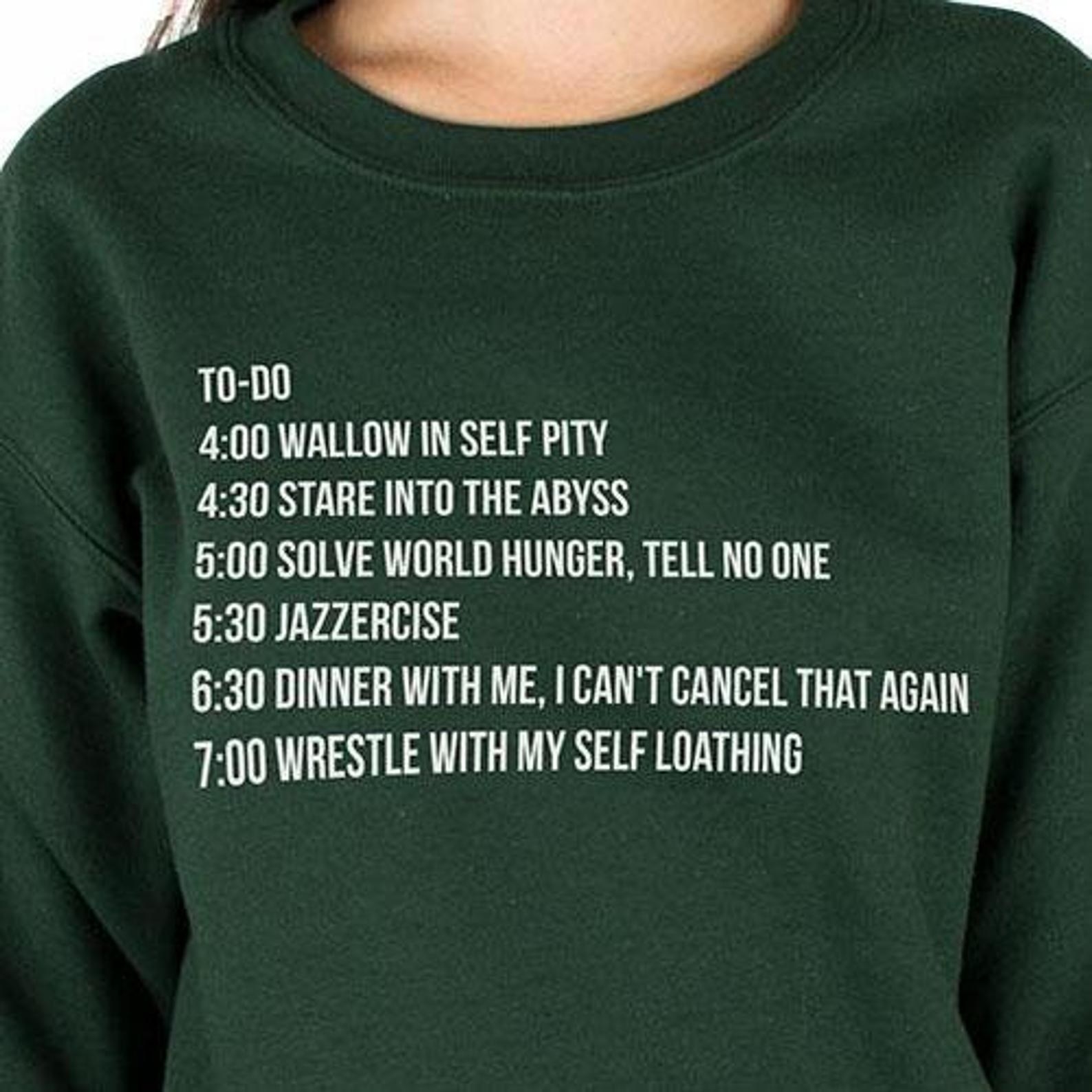 grinch schedule sweatshirt