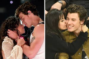 Camila Cabello and Shawn Mendes hugging