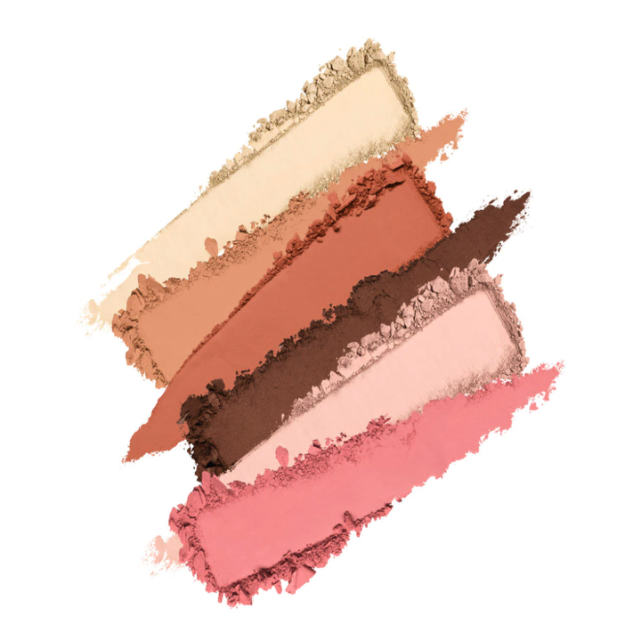 swatches of six of the eyeshadows 