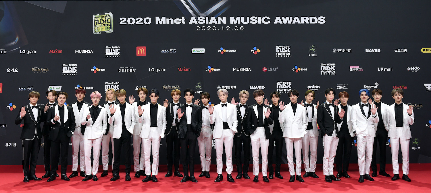 NCT, wearing suits, attends the 2020 Mnet Asian Music Awards