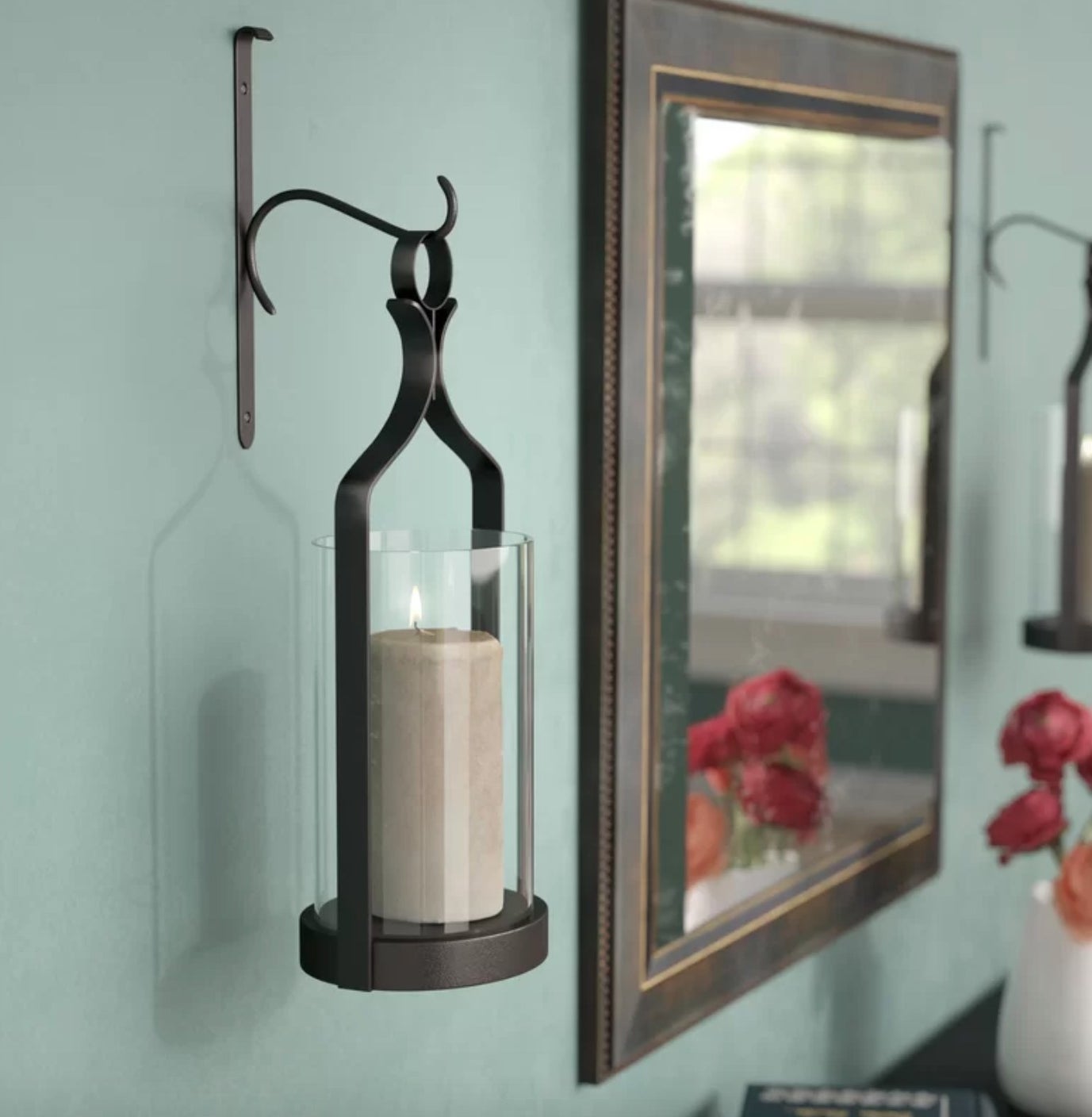 The glass wall sconce 