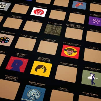 close up of the movie scratch-off poster
