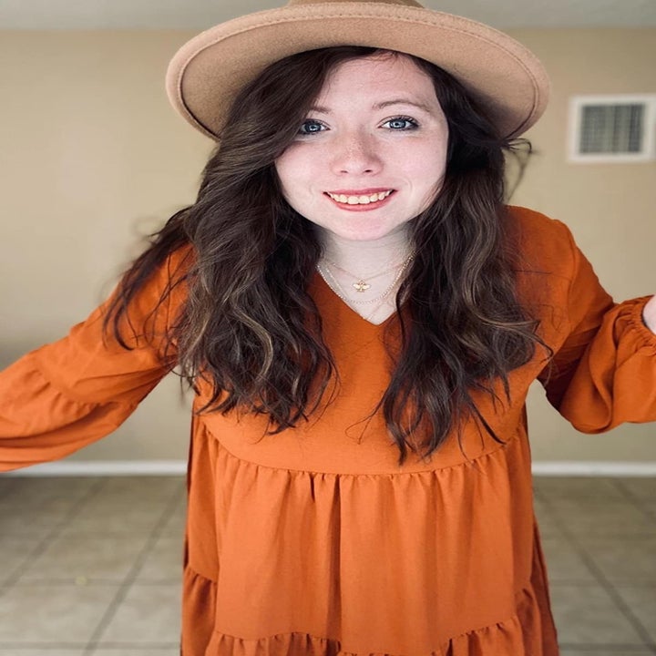 another reviewer wears the dress