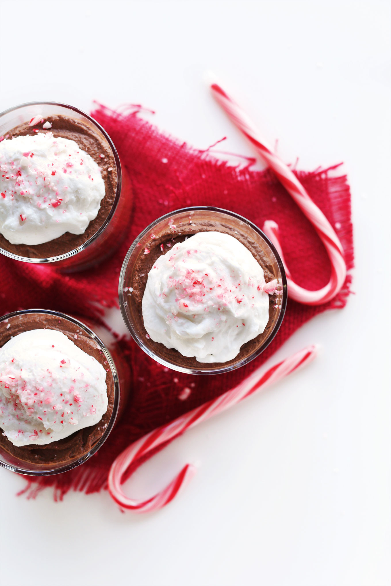 Dark chocolate peppermint mousse