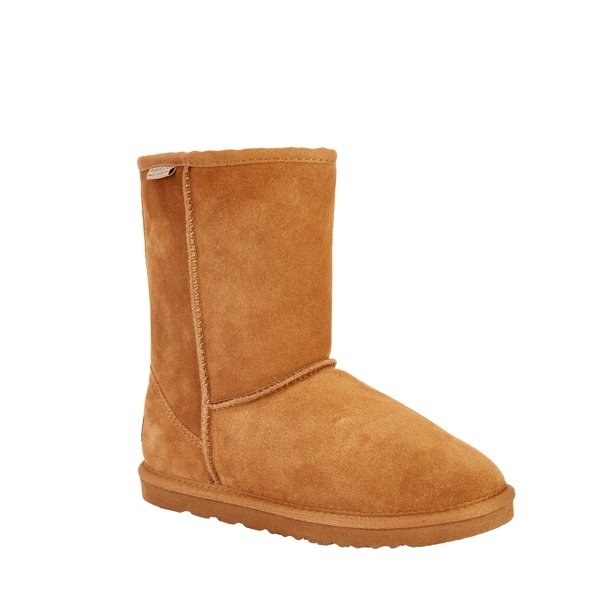 Brown winter suede boots