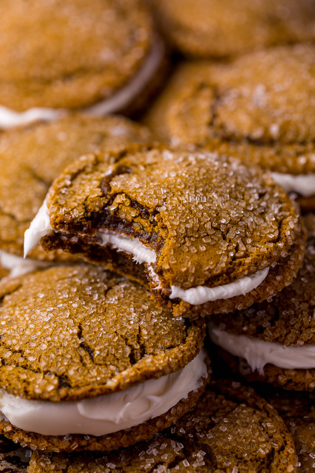 Molasses cream pie cookies