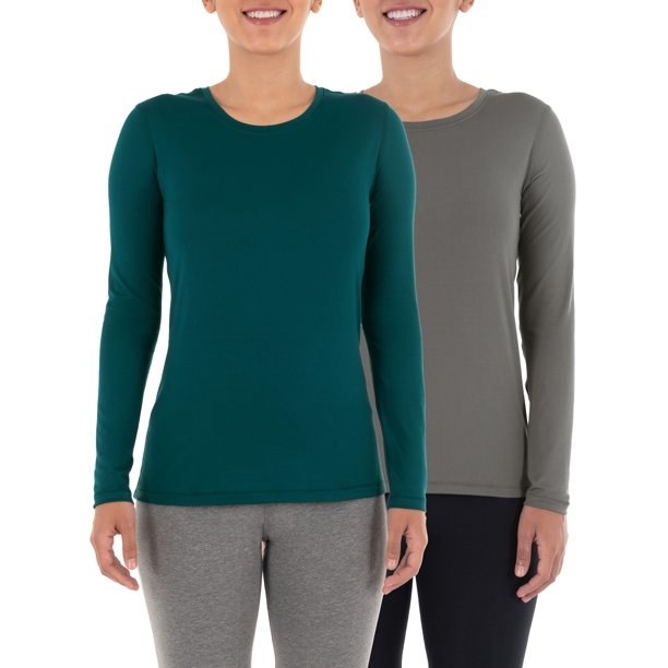 Models in long sleeve shirts