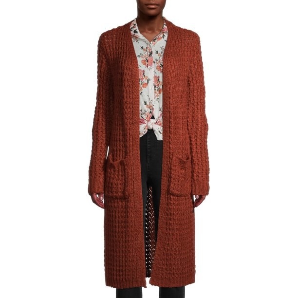 Open front knit cardigan 