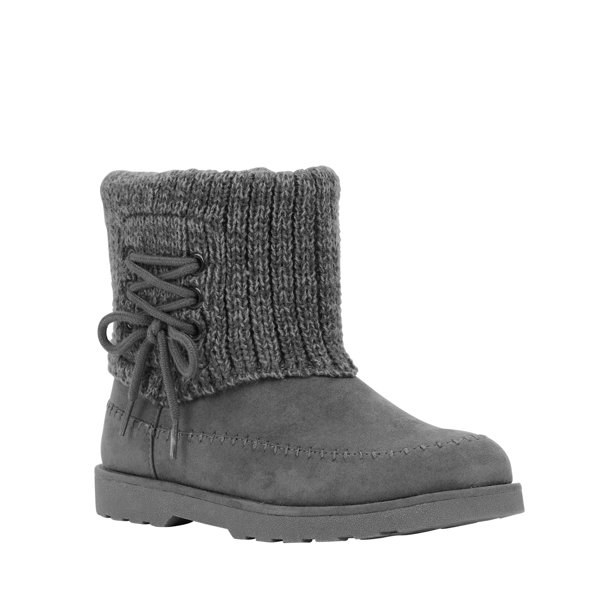 faux fur sweater ankle bootie