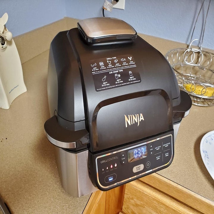 reviewer image of the ninja foodi on a kitchen counter