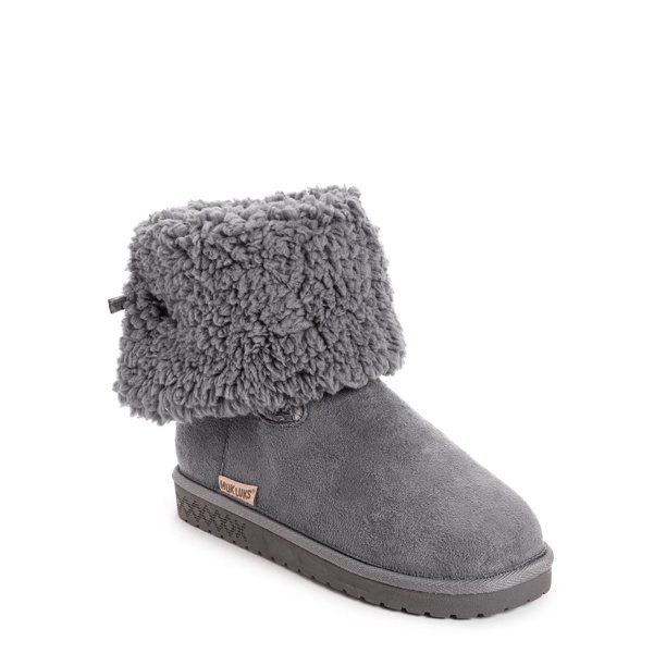 faux fur lined fold down boots