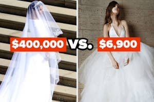 a $400,000 dress vs a $6,900 dress