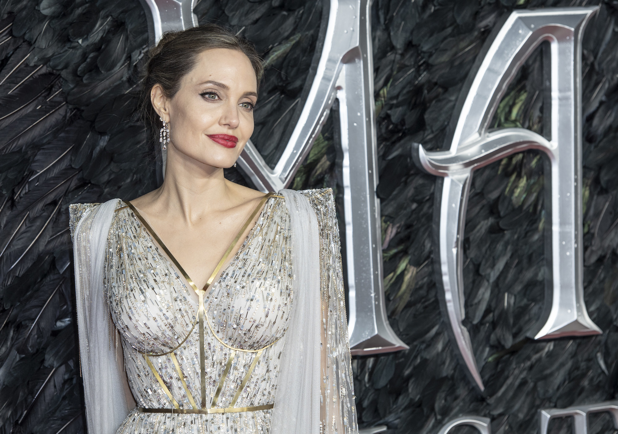 Angelina Jolie attends the ‘Maleficent: Mistress of Evil’ European Premiere at the BFI Imax, Waterloo