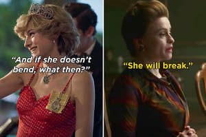 Princess Diana and Princess Margaret in "The Crown" Season 4