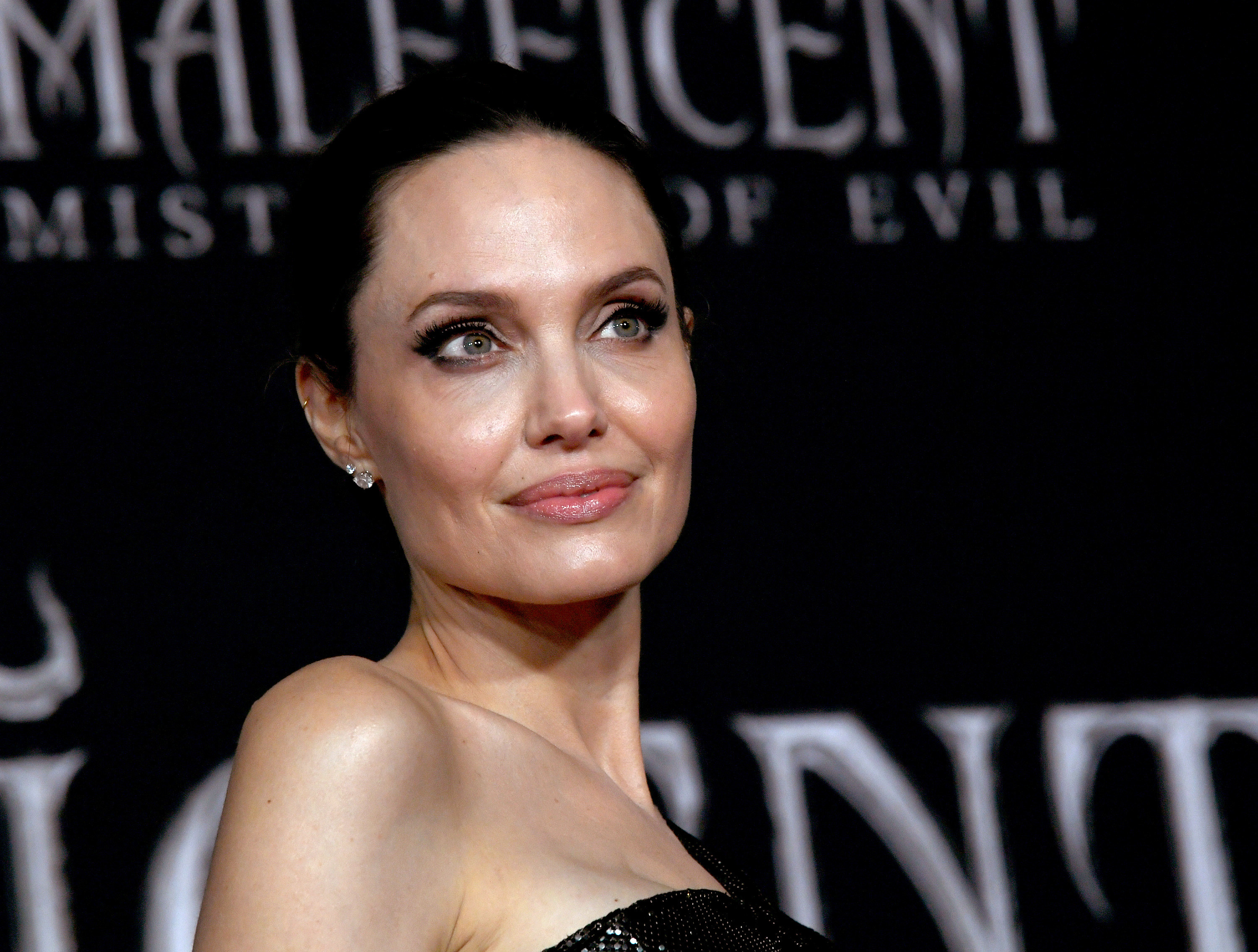 Angelina Jolie arrives at the premiere of Disney&#x27;s &quot;Maleficent: Mistress Of Evil&quot; at the El Capitan Theatre on September 30, 2019 in Los Angeles, California