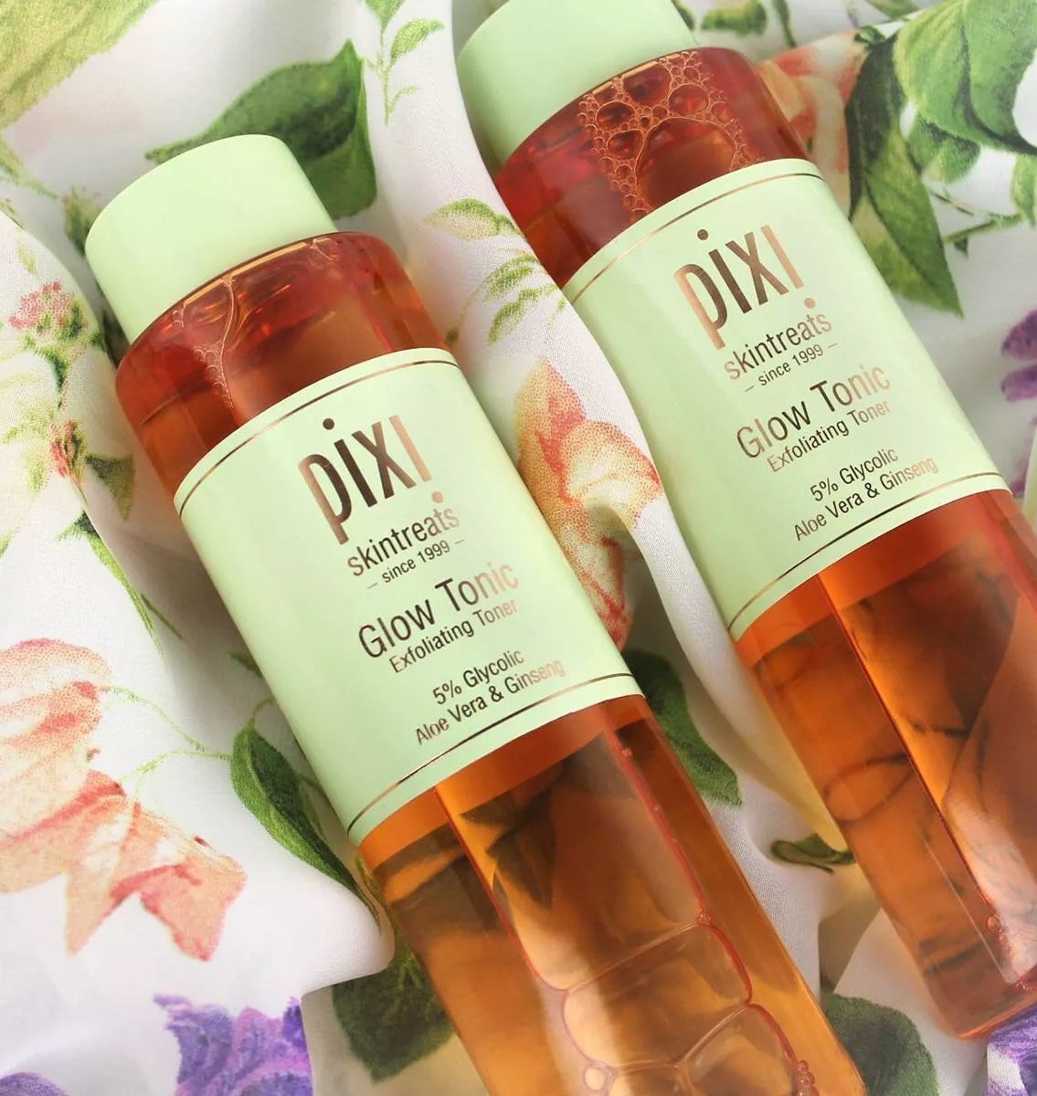 Pixi Skintreats Glow Tonic Exfoliating Toner with 5% Glycolic, Aloe Vera, & Ginseng