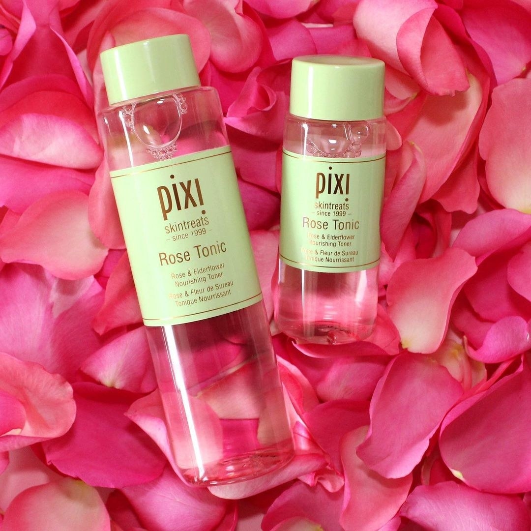 The rose-colored toner water 