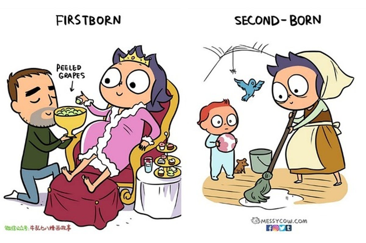 Funny Babysitter Cartoon Porn - This Mom's Comics About The Difference Between First And Second Kids Is  Hilariously Real