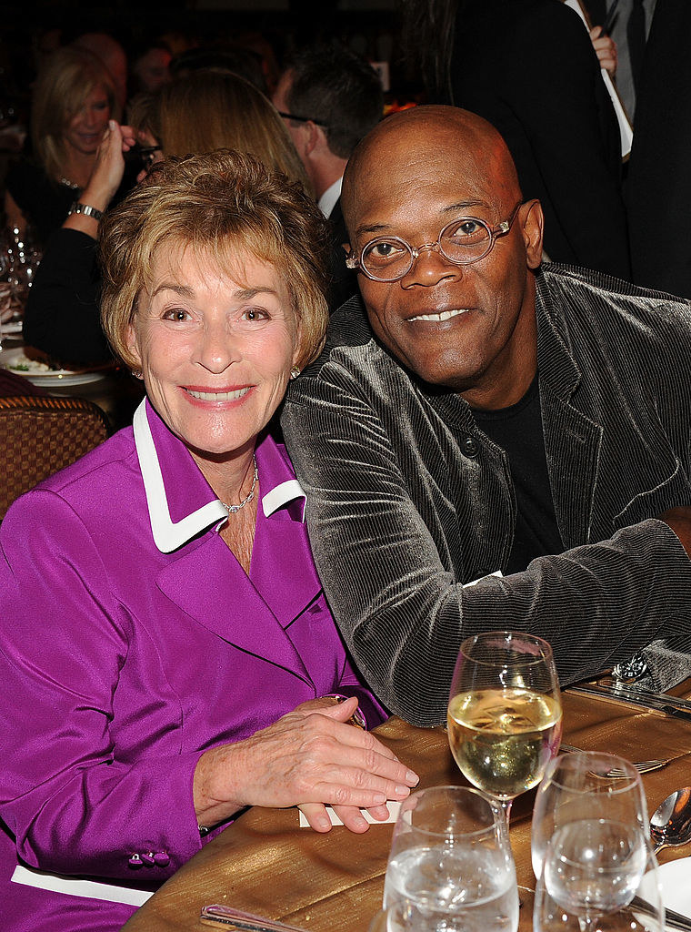 Samuel L. Jackson and Judge Judy at the Annual Women&#x27;s Guild Cedars-Sinai Gala in 2012