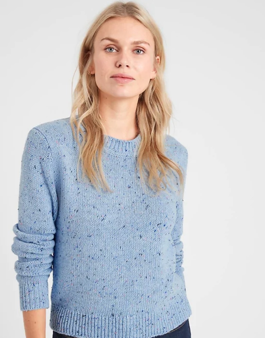 The crew neck sweater in blue