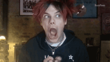 A GIF of YUNGBLUD showing his excitement