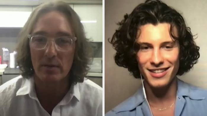 Matthew McConaughey and Shawn Mendes making a virtual appearance on "The Late Late Show with James Corden"