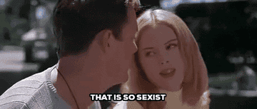 Tatum from &quot;Scream&quot; saying &quot;that is so sexist&quot; to her boyfriend.