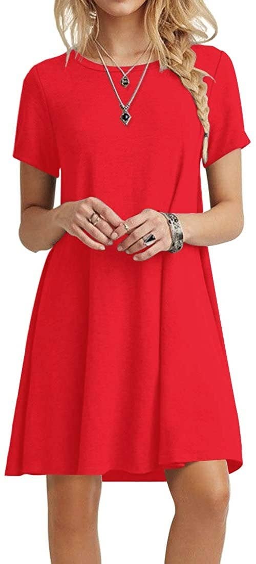 red t shirt dress Boden Women's Hattie Jersey T-shirt Dress in Red main image 0