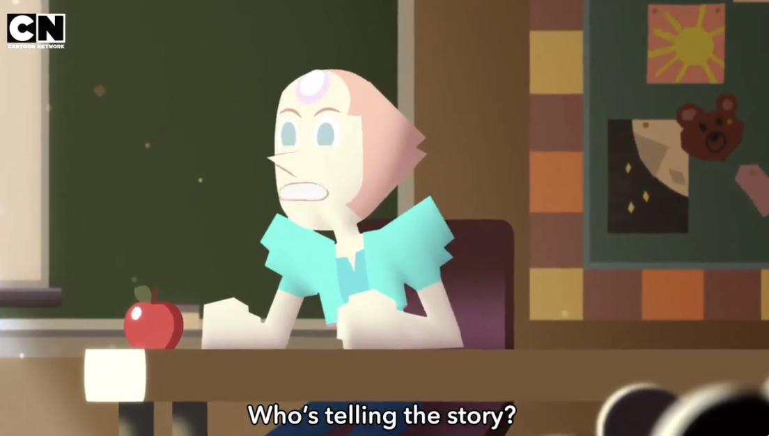 Pearl asking, &quot;Who&#x27;s telling the story?&quot;