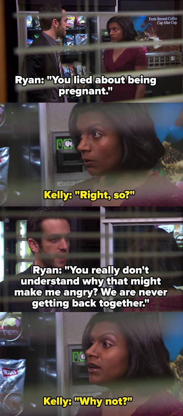 Ryan confronts Kelly for lying about being pregnant, she says she doesn&#x27;t see what the big deal is