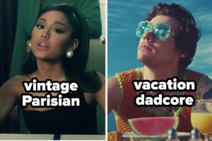 Ariana Grande is vintage Parisian, and Harry Styles is vacation dadcore