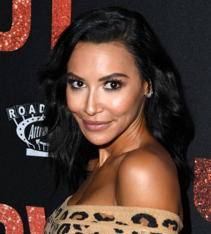 Naya in leopard print off the shoulder top at the premiere of Judy in 2019