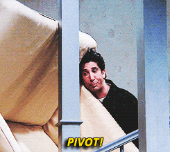 Ross yelling &quot;PIVOT&quot; trying to move a couch up stairs