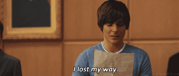 Zac Efron tearfully saying, &quot;I lost my way.&quot;
