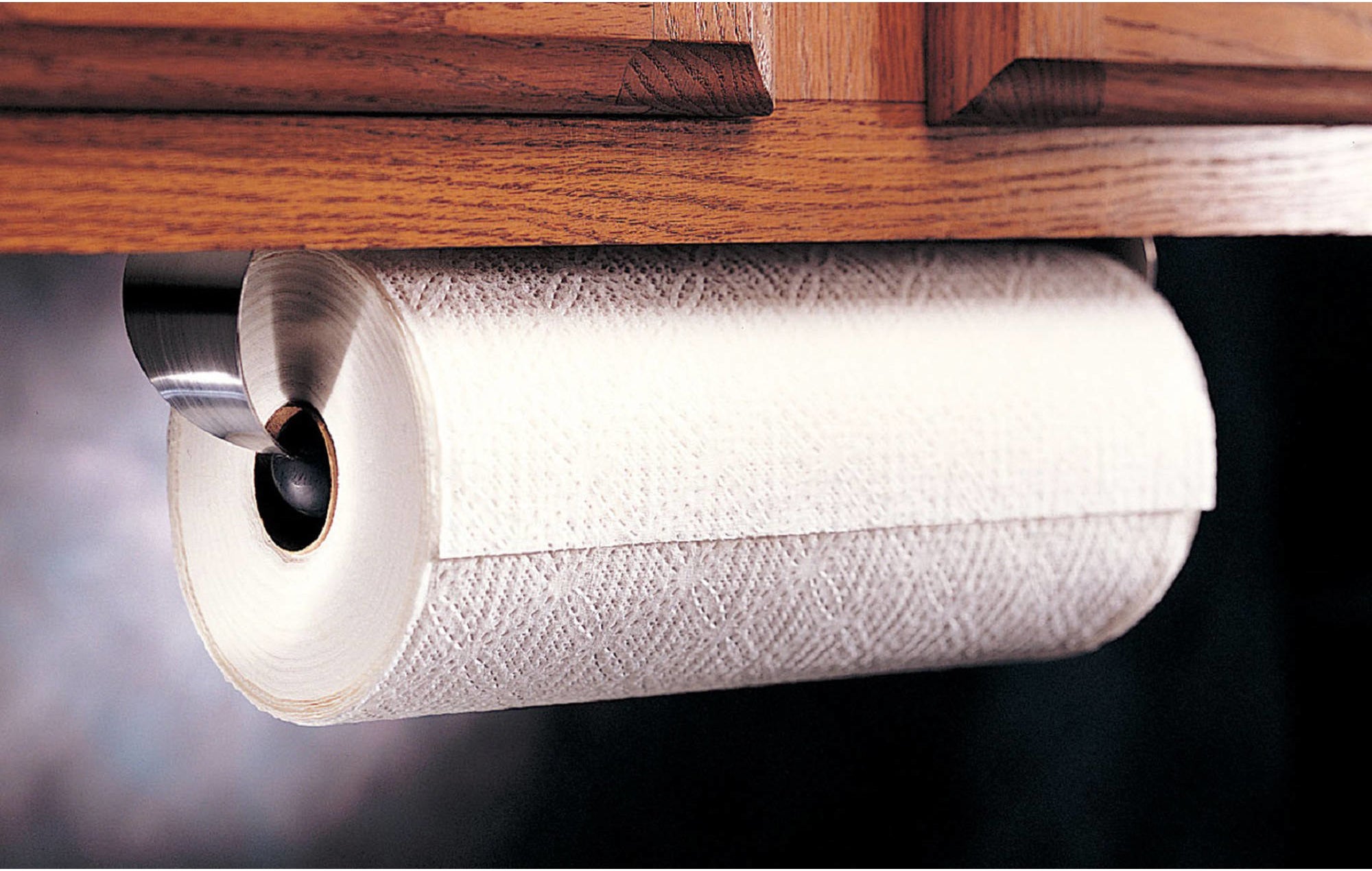 Under cabinet paper towel holder