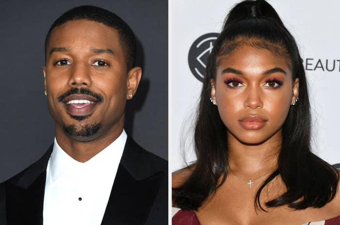 Michael B Jordan and Lori Harvey at red carpet events