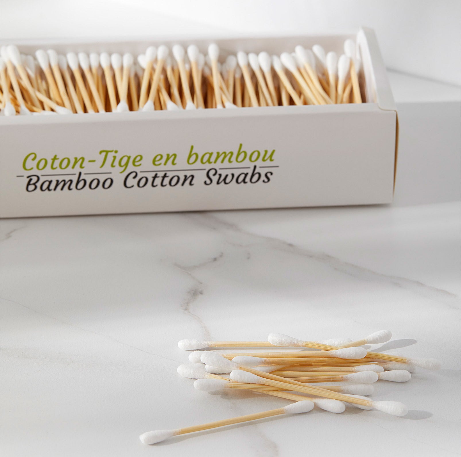 A pack of bamboo cotton swabs