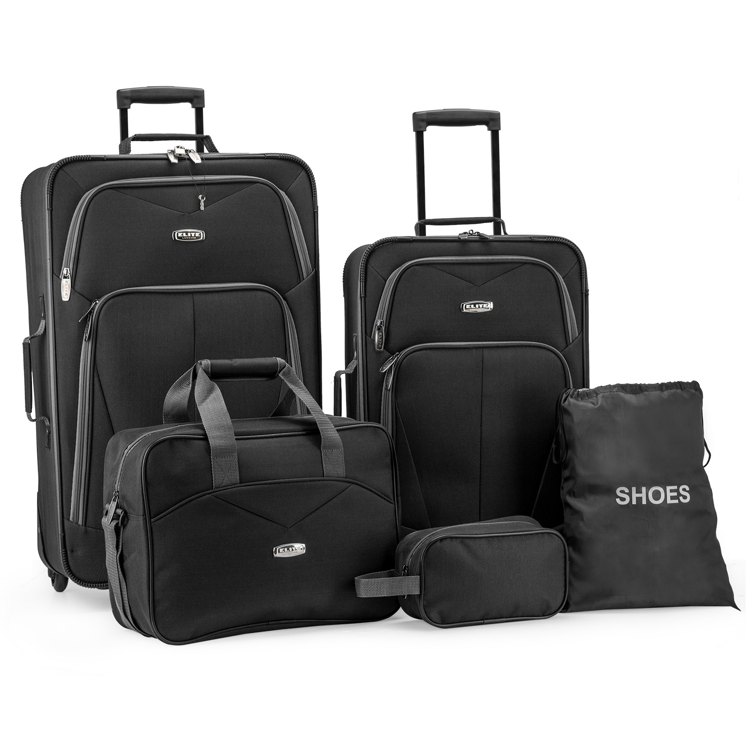 The black luggage set