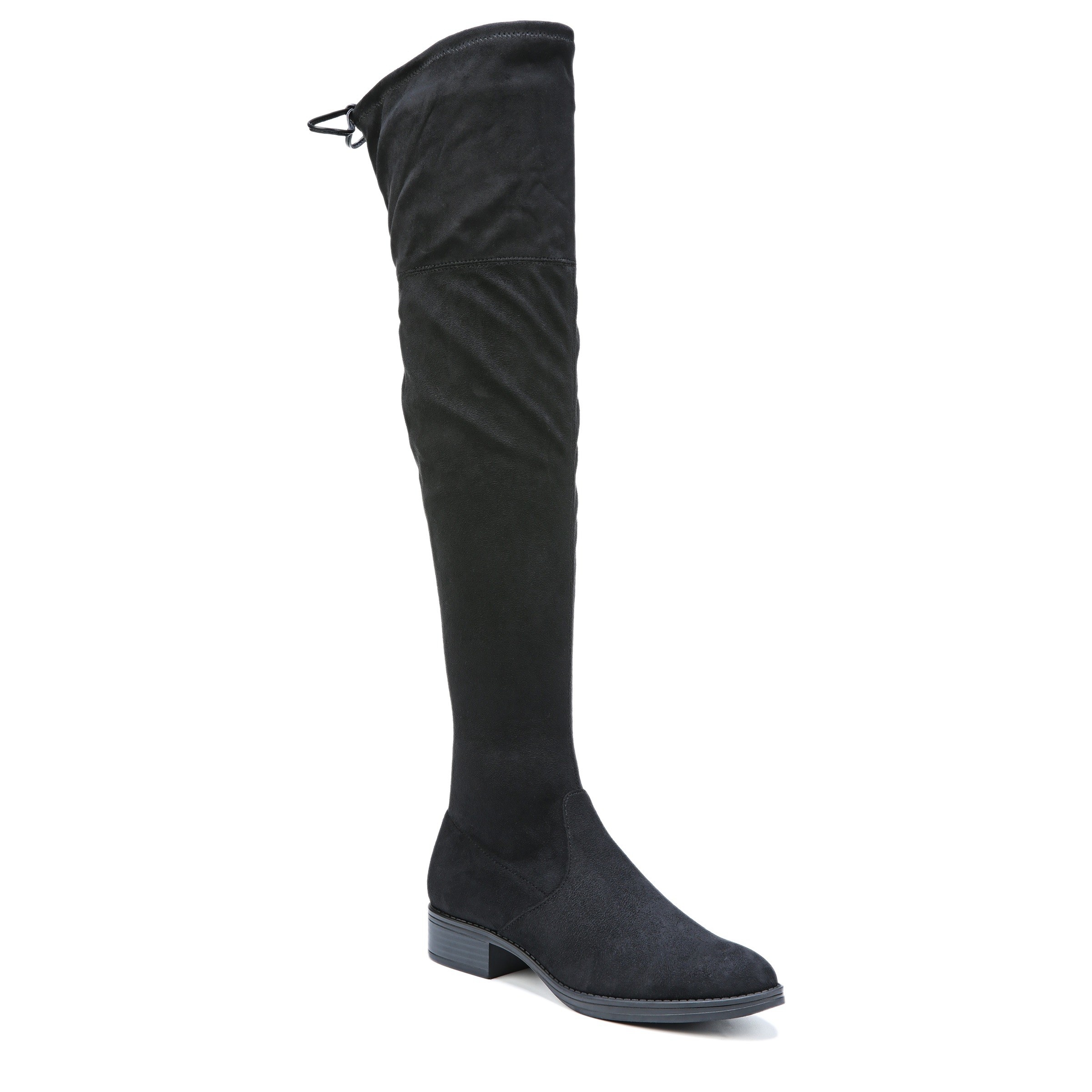 The black tall boots