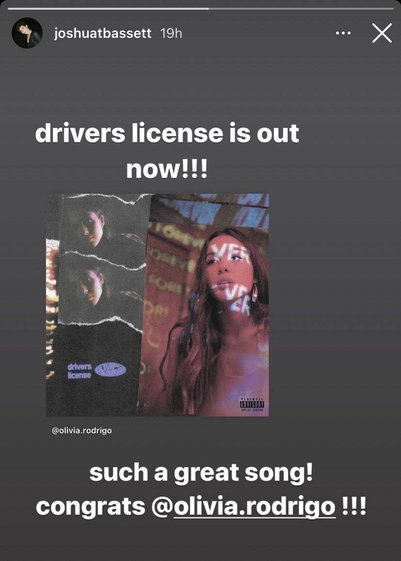 Olivia Rodrigo And Joshua Bassett Drivers License Drama