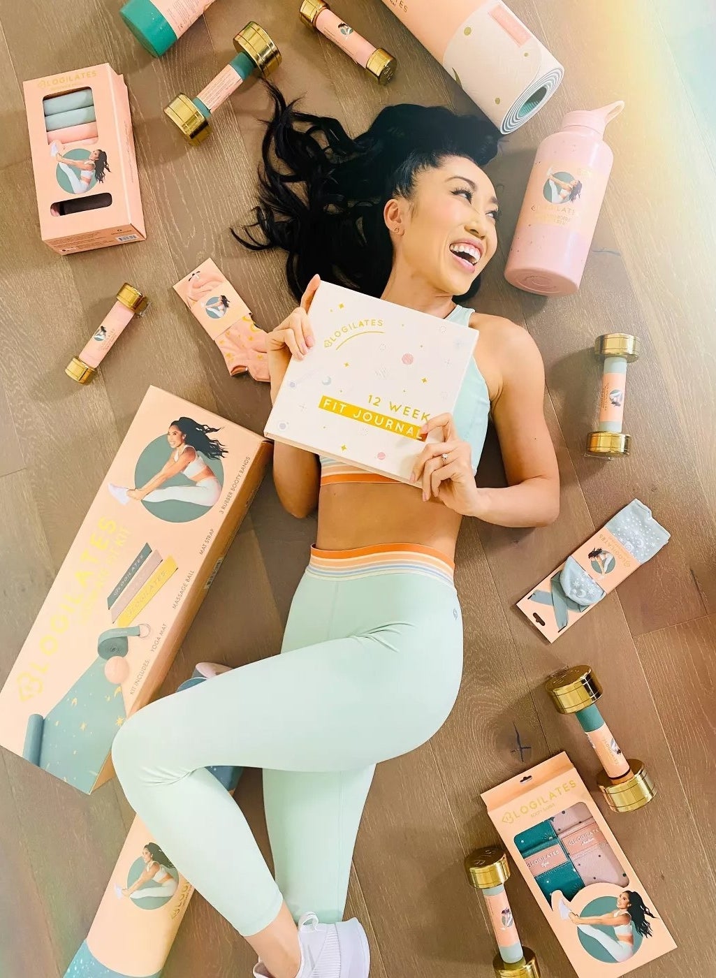 A model with Blogilates gear