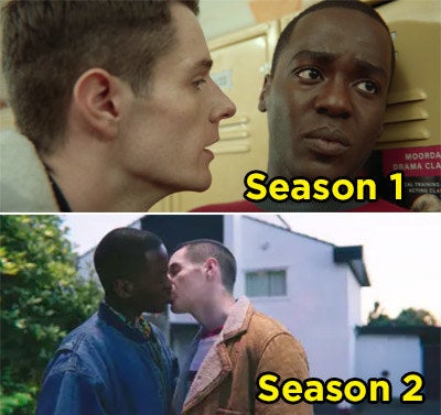 Adam intimidating Eric from Season 1 and Adam and Eric kissing from Season 2
