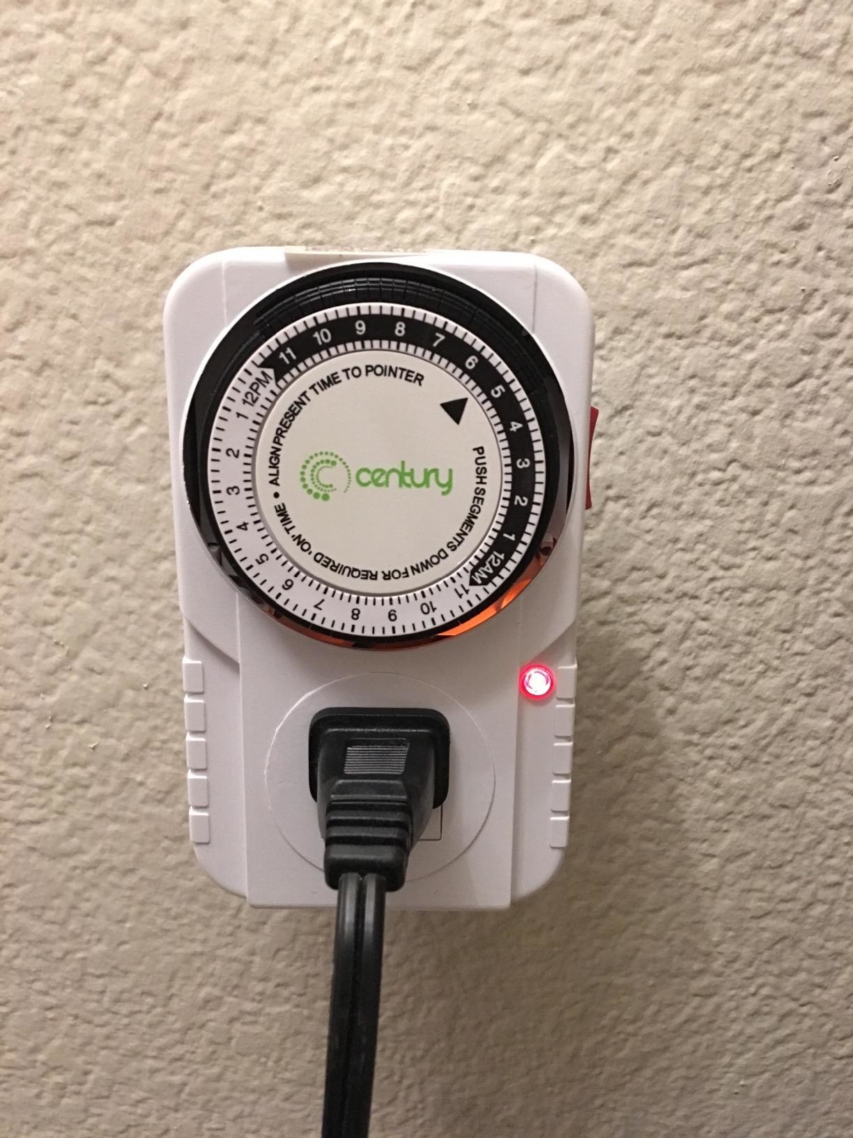 Reviewer timer outlet plugged into wall